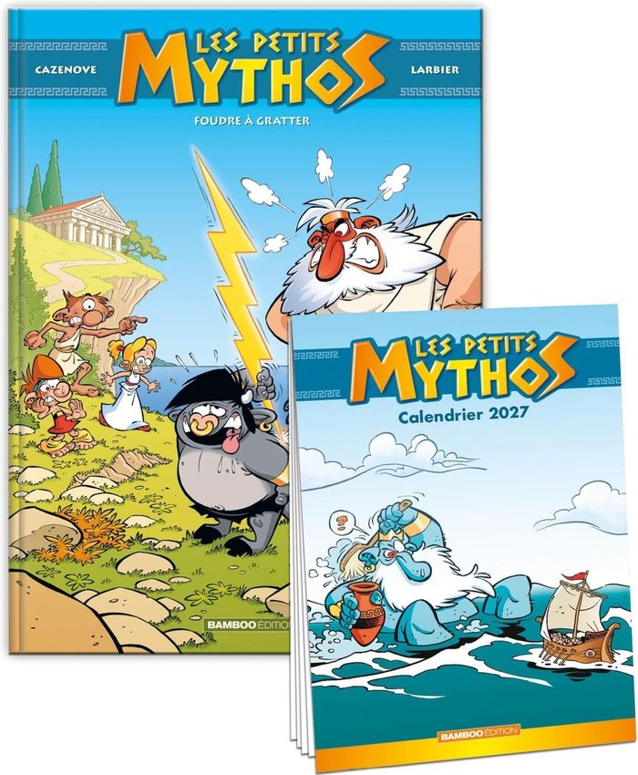 Couverture du livre « PETITS MYTHOS (LES) - LES PETITS MYTHOS - TOME 01 + CALENDRIER 2027 OFFERT », librairie Les Contes Infusés à Corte