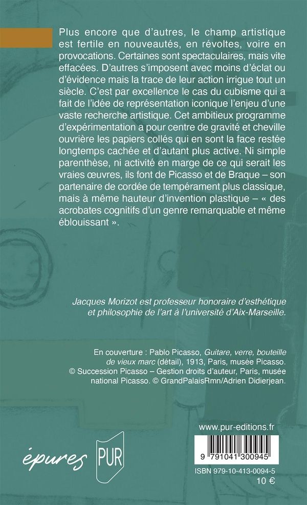 Quatrième de couverture de « Les papiers collés : trente-trois variations »