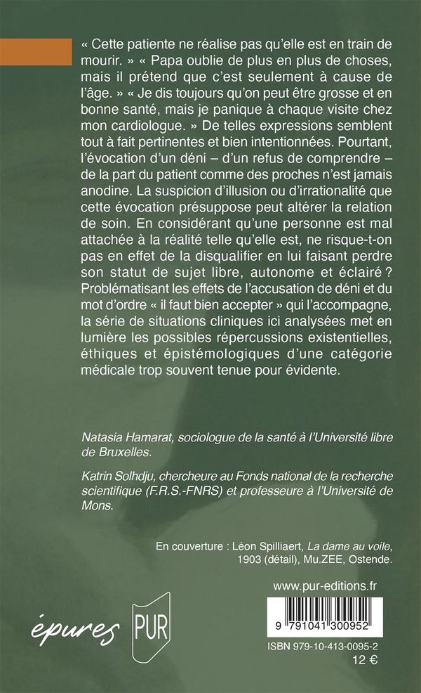 Quatrième de couverture de « Le soin médical à l'épreuve du déni »