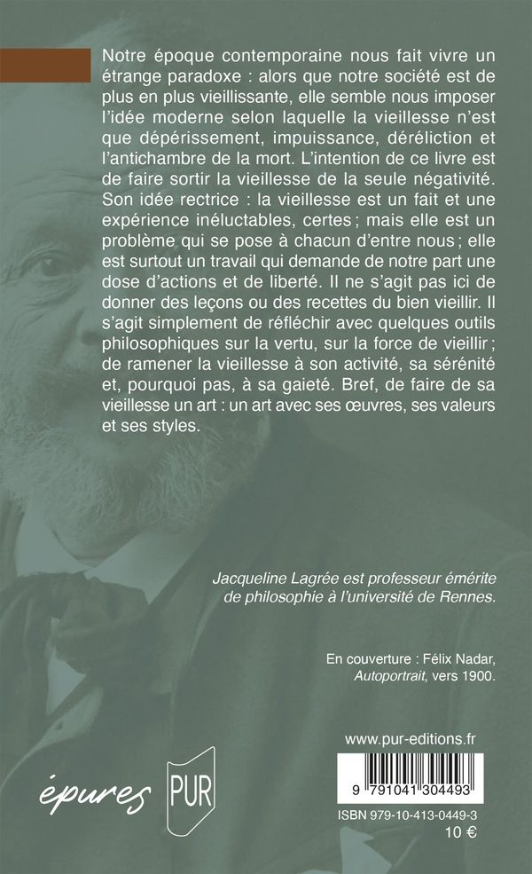 Quatrième de couverture de « Vieillir ? Tout un art »