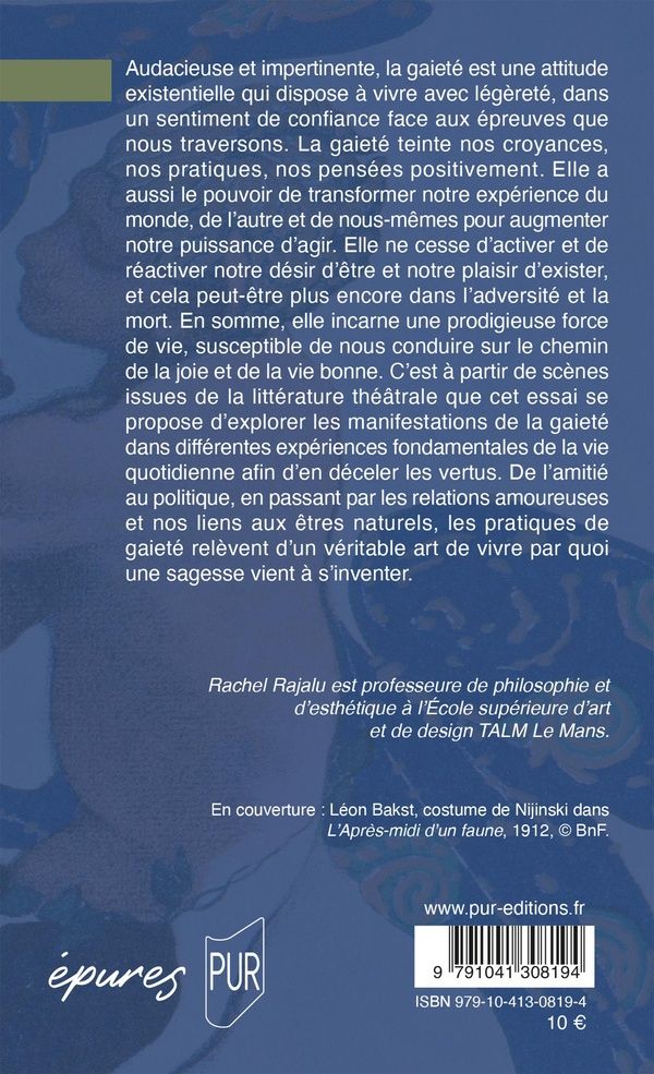 Quatrième de couverture de « La Gaieté »