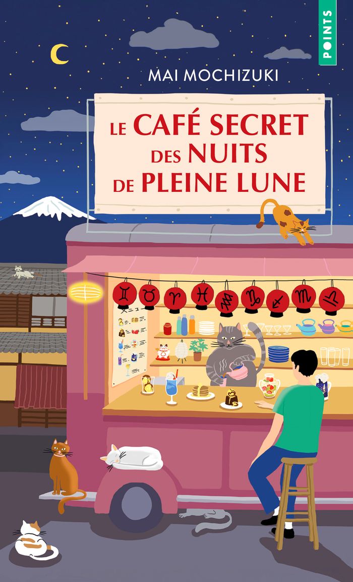 Couverture du livre « Le café secret des nuits de pleine lune » de Mai Mochizuki, librairie Les Contes Infusés à Corte