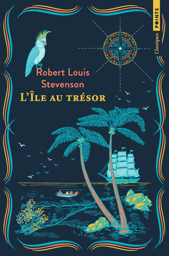 Couverture du livre « L'île au trésor » de Robert Louis Stevenson, librairie Les Contes Infusés à Corte