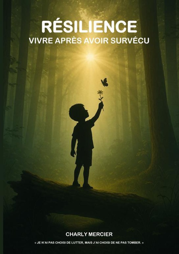 Couverture du livre « Résilience : vivre après avoir survécu » de Charly Mercier, librairie Les Contes Infusés à Corte