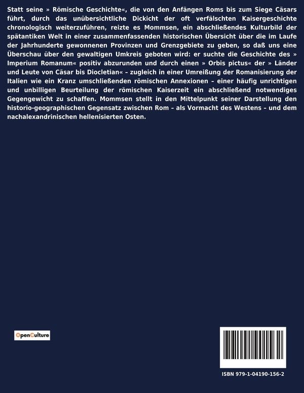 Quatrième de couverture de « ROMISCHE GESCHICHTE - DIE POLITISCHE UND WIRTSCHAFTLICHE ENTWICKLUNG KARTHAGOS »