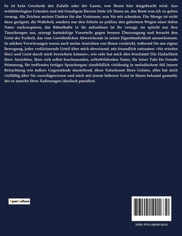 Quatrième de couverture de « GOETHES BRIEFWECHSEL MIT EINEM KINDE - EIN INTIMER DIALOG ZWISCHEN LEIDENSCHAFT UND WEISHEIT »