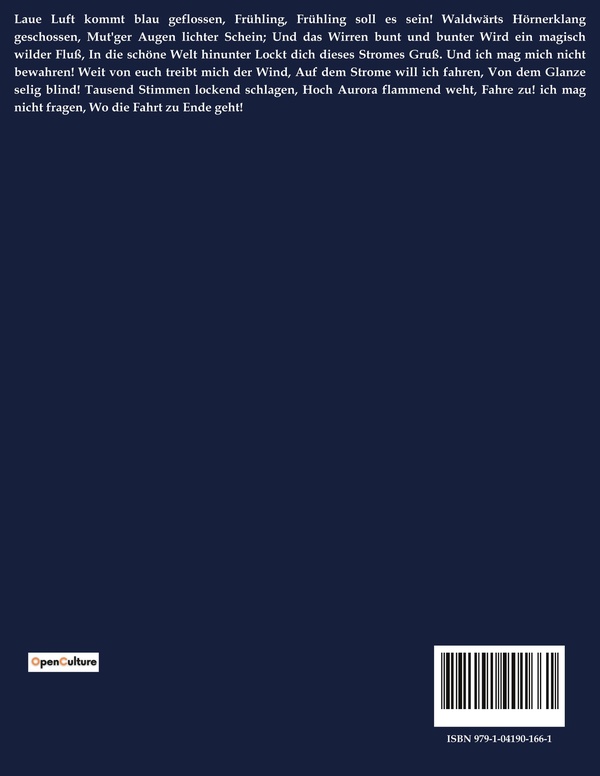 Quatrième de couverture de « GEDICHTE »