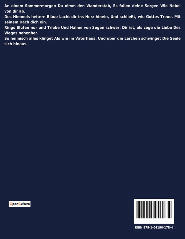 Quatrième de couverture de « GEDICHTE »