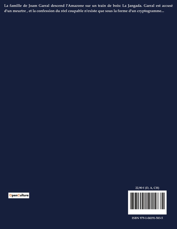 Quatrième de couverture de « LA JANGADA - HUIT CENTS LIEUES SUR L'AMAZONE - UN ROMAN D'AVENTURES DE JULES VERNE »