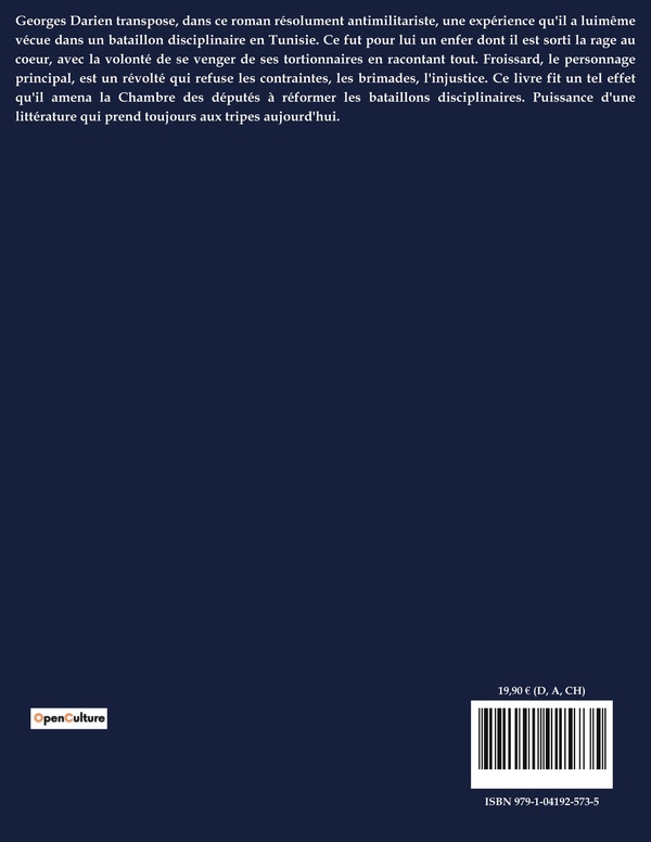 Quatrième de couverture de « BIRIBI - DISCIPLINE MILITAIRE - UNE EXPLORATION DES ABUS ET DE LA BRUTALITE DANS LE SYSTEME DISCIPLI »