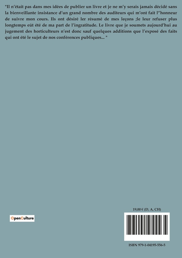 Quatrième de couverture de « TRAITE DE LA TAILLE DES ARBRES FRUITIERS »
