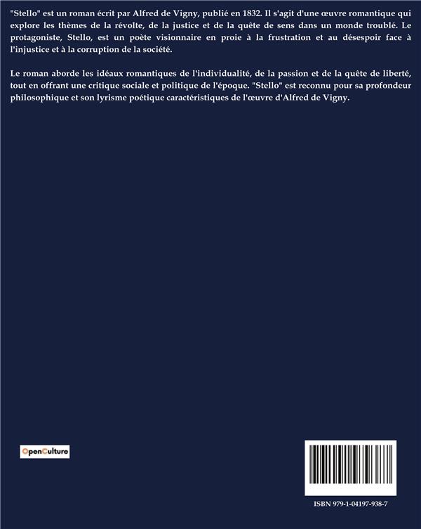 Quatrième de couverture de « STELLO »