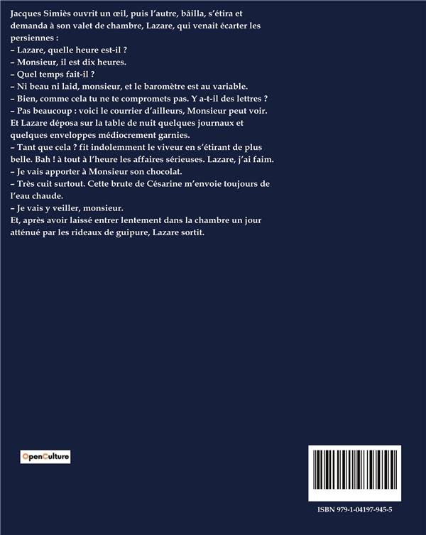 Quatrième de couverture de « UNE PUPILLE  GENANTE »