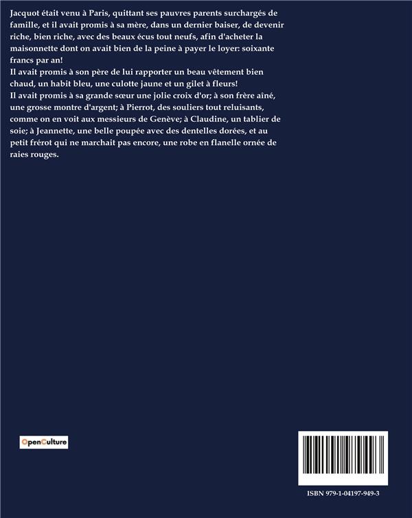 Quatrième de couverture de « UN P'TIT HOMME »