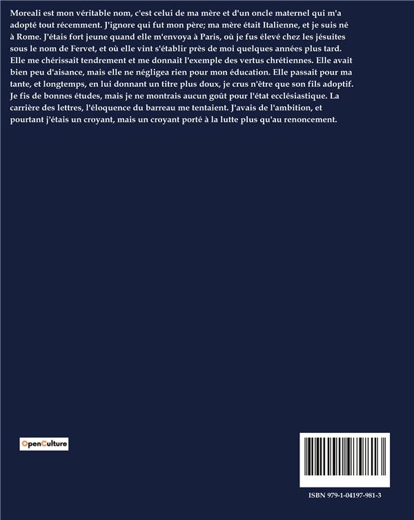 Quatrième de couverture de « RECIT DE L'ABBE »