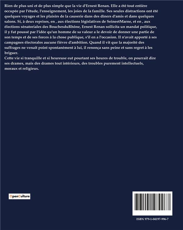 Quatrième de couverture de « RENAN TAINE MICHELET - UNE EXPLORATION DES MAITRES DE L'HISTOIRE: RENAN, TAINE, MICHELET »