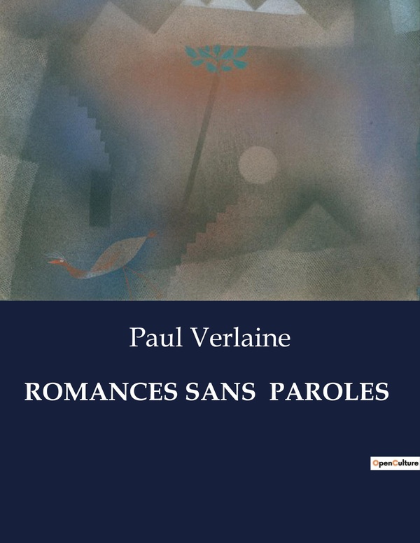 Couverture du livre « ROMANCES SANS PAROLES » de Paul Verlaine, librairie Les Contes Infusés à Corte