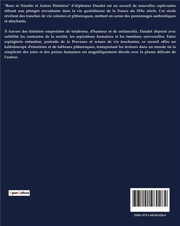 Quatrième de couverture de « ROSE ET NINETTE ET AUTRES HISTOIRES »