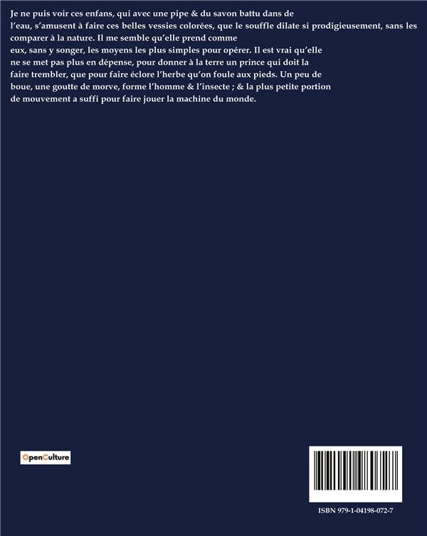 Quatrième de couverture de « SYSTEME D'EPICURE »