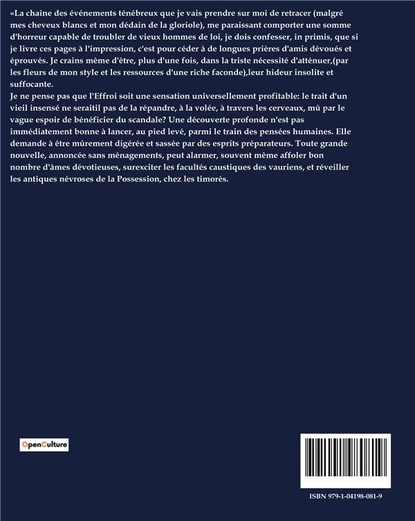 Quatrième de couverture de « TRIBULAT BONHOMET - UNE EXPLORATION DES MYSTERES ET DES COMPLEXITES HUMAINES A TRAVERS LE PRISME DE »