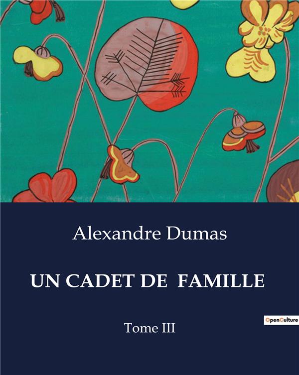 Couverture du livre « UN CADET DE FAMILLE - AVENTURES ET PERILS D'UN EQUIPAGE EN QUETE DE SURVIE » de Alexandre Dumas, librairie Les Contes Infusés à Corte