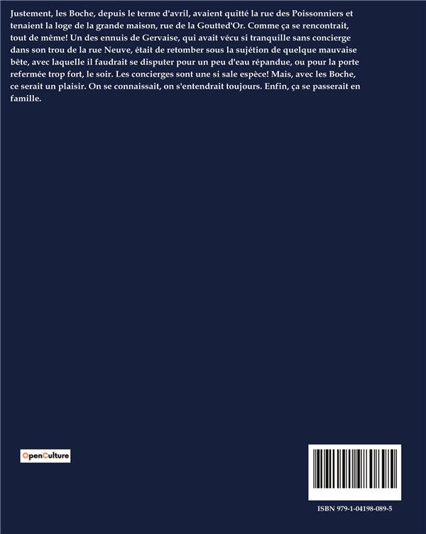 Quatrième de couverture de « UN DES ENNUIS DE GERVAISE - LA QUETE DE DIGNITE DANS UN PARIS IMPITOYABLE »