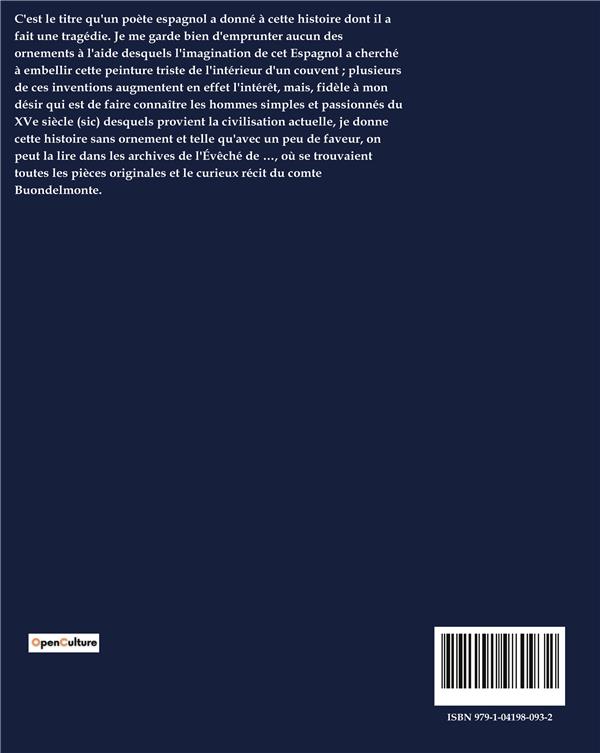 Quatrième de couverture de « TROP DE FAVEUR TUE - INTRIGUES ET PASSIONS DANS UN COUVENT TOSCAN DU XVIE SIECLE »