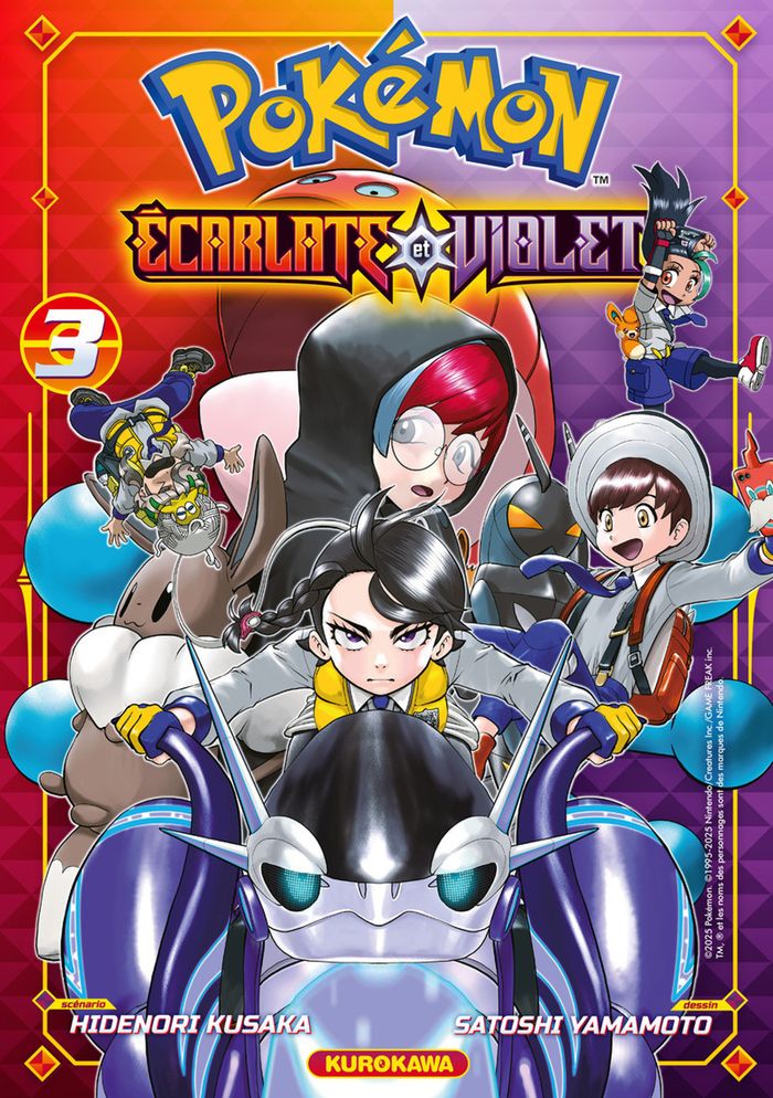 Couverture du livre « POKEMON ECARLATE ET VIOLET - TOME 3 » de Kusaka/yamamoto, librairie Les Contes Infusés à Corte
