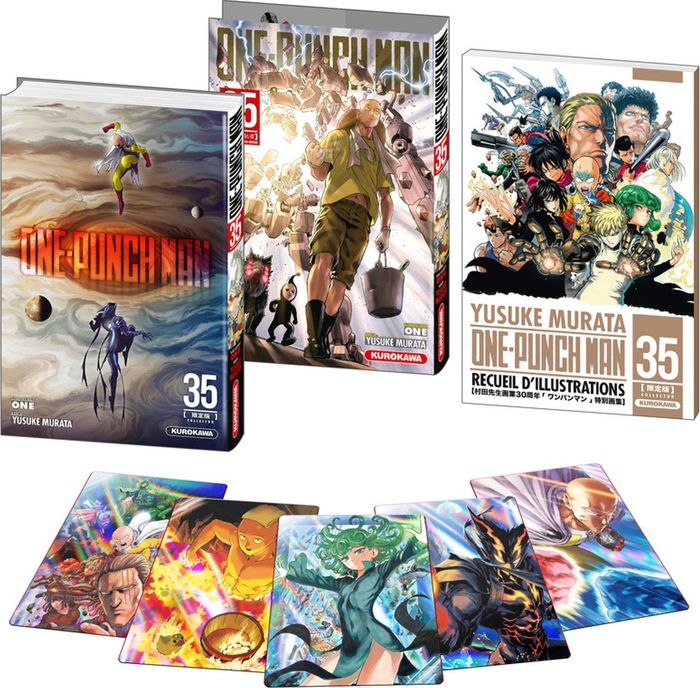 Couverture du livre « ONE-PUNCH MAN - TOME 35 - COLLECTOR » de Murata/one, librairie Les Contes Infusés à Corte