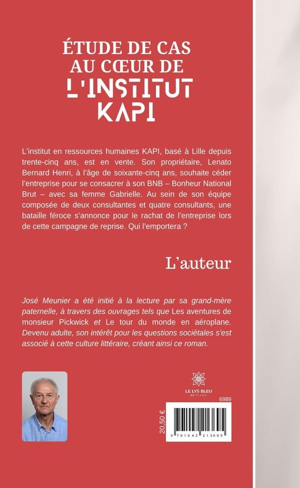 Quatrième de couverture de « ETUDE DE CAS AU COEUR DE L'INSTITUT KAPI »