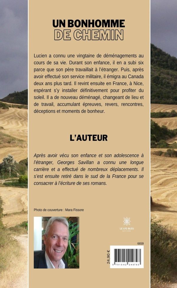 Quatrième de couverture de « UN BONHOMME DE CHEMIN - LIVRE GROS CARACTERES »