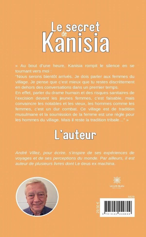 Quatrième de couverture de « LE SECRET DE KANISIA - LIVRE GROS CARACTERES »