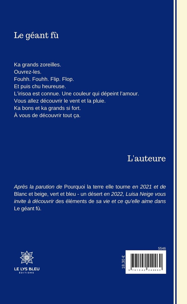Quatrième de couverture de « LE GEANT FU - LIVRE GROS CARACTERES »