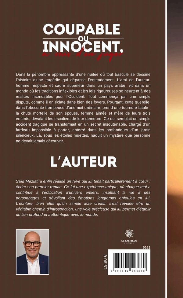 Quatrième de couverture de « COUPABLE OU INNOCENT, A VOUS D'EN JUGER »