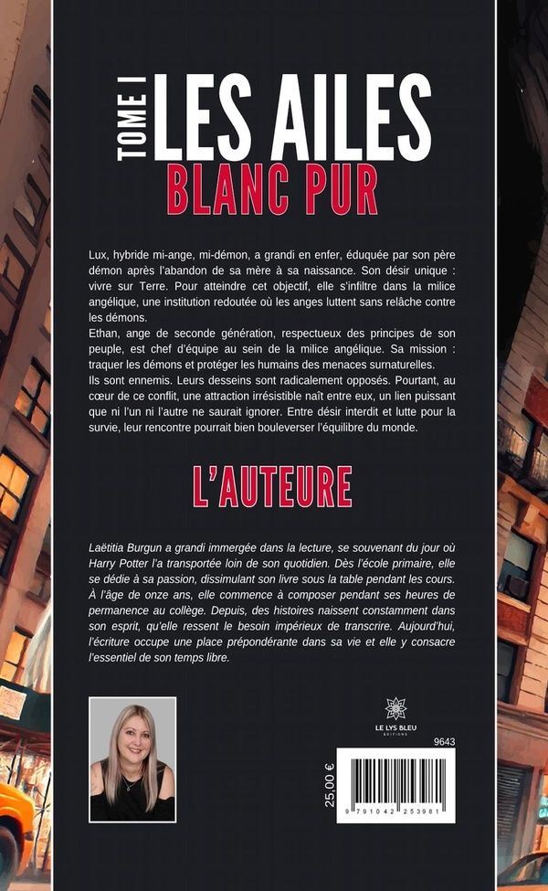 Quatrième de couverture de « LES AILES - TOME I : BLANC PUR »