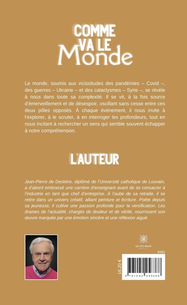 Quatrième de couverture de « COMME VA LE MONDE »