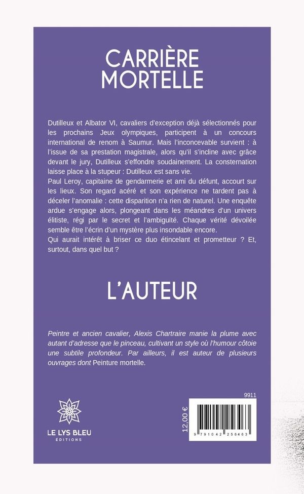 Quatrième de couverture de « CARRIERE MORTELLE »