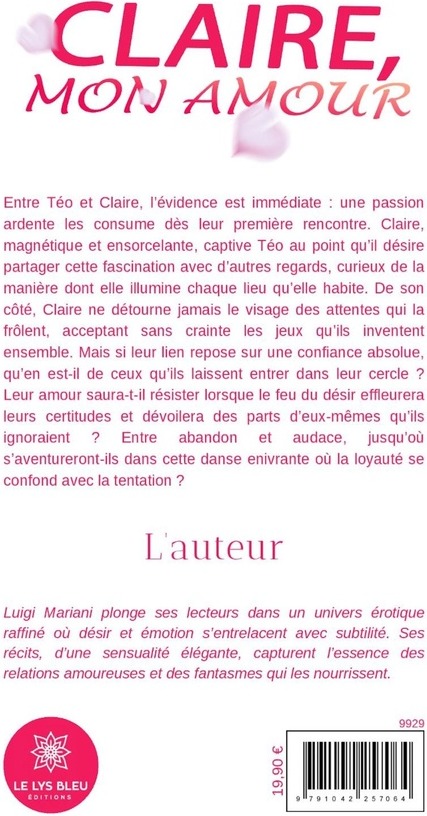 Quatrième de couverture de « CLAIRE, MON AMOUR »