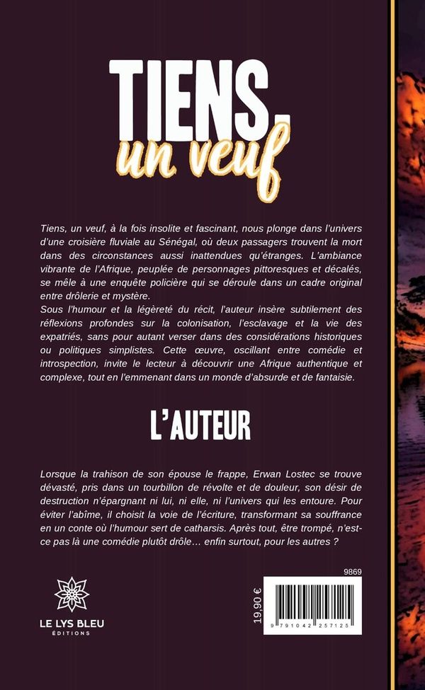 Quatrième de couverture de « TIENS, UN VEUF »