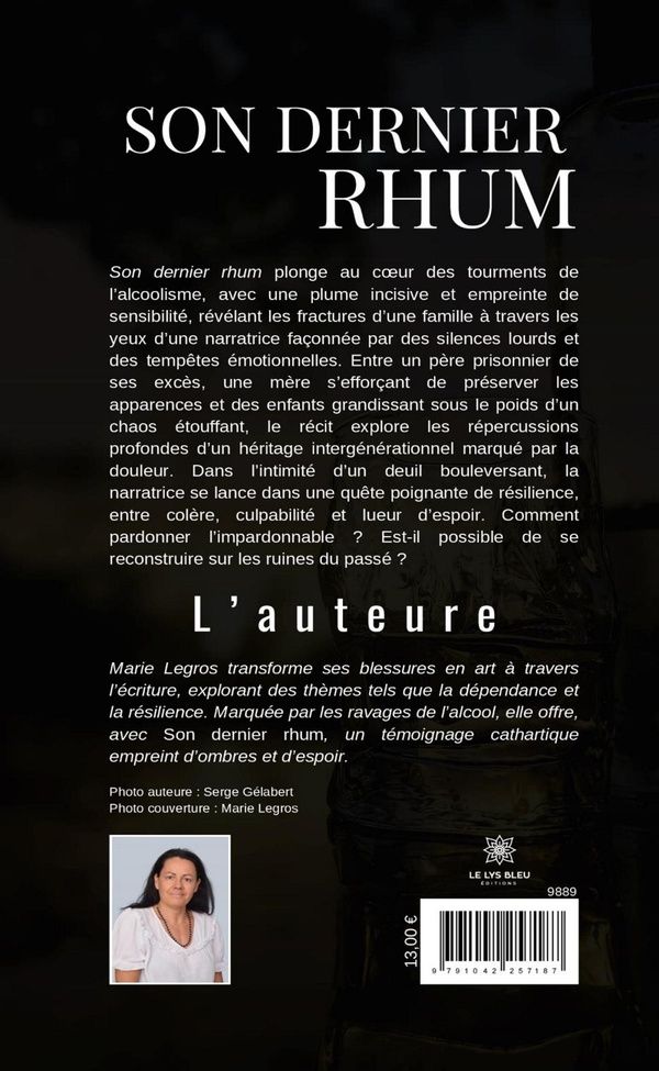 Quatrième de couverture de « SON DERNIER RHUM »