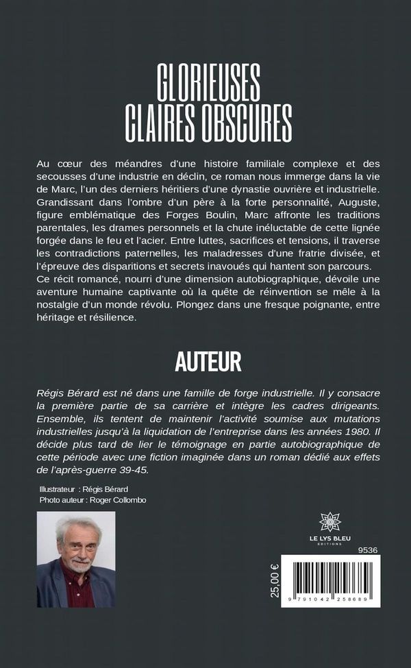 Quatrième de couverture de « GLORIEUSES CLAIRES OBSCURES »