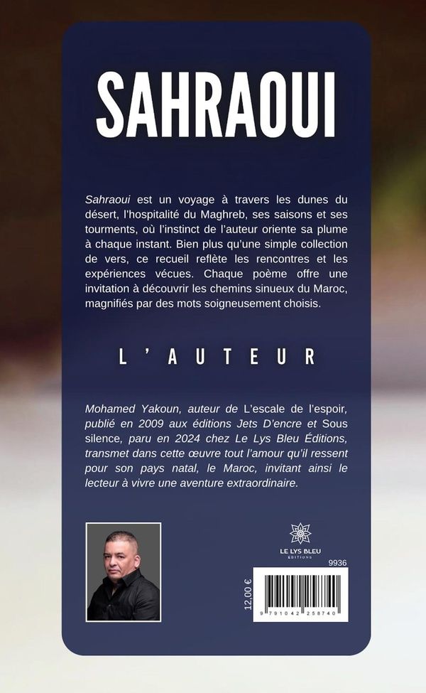 Quatrième de couverture de « SAHRAOUI »