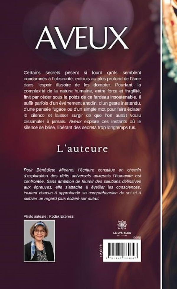 Quatrième de couverture de « Aveux : nouvelles »