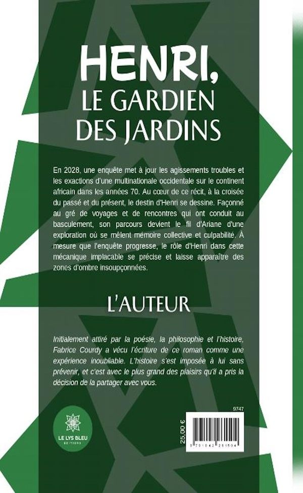 Quatrième de couverture de « Henri, le gardien des jardins : roman »