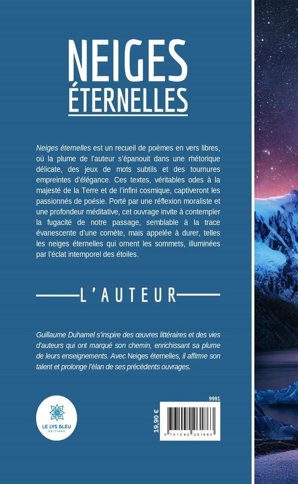 Quatrième de couverture de « Neiges éternelles : recueil »