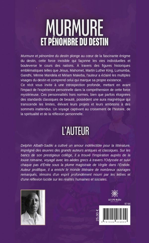 Quatrième de couverture de « Murmure et pénombre du destin : essai »