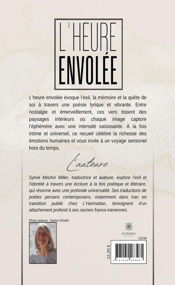 Quatrième de couverture de « L'heure envolée : recueil »