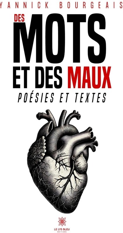 Couverture du livre « Des mots et des maux : poésies et textes » de Yannick Bourgeais, librairie Les Contes Infusés à Corte