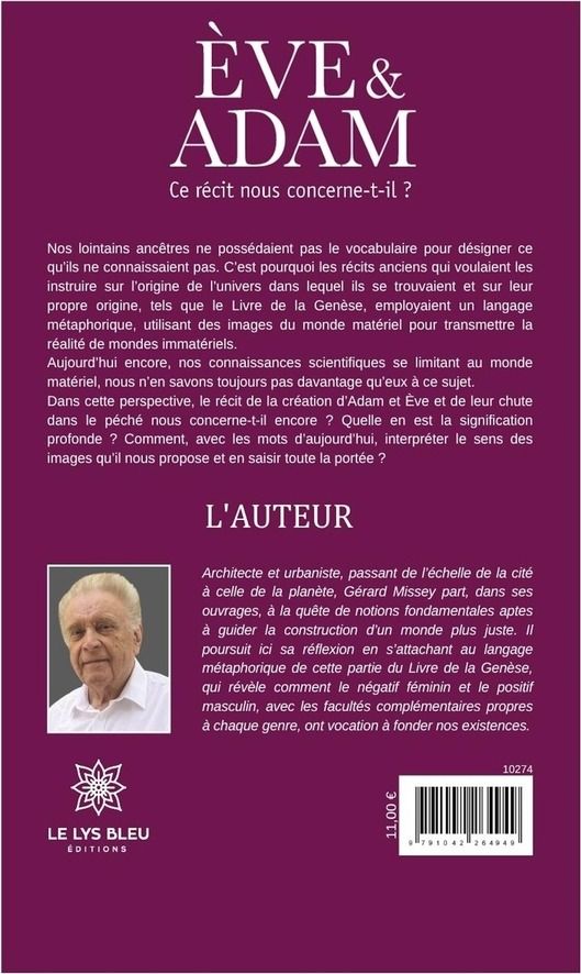 Quatrième de couverture de « Eve & Adam : Ce récit nous concerne-t-il ? - Essai »