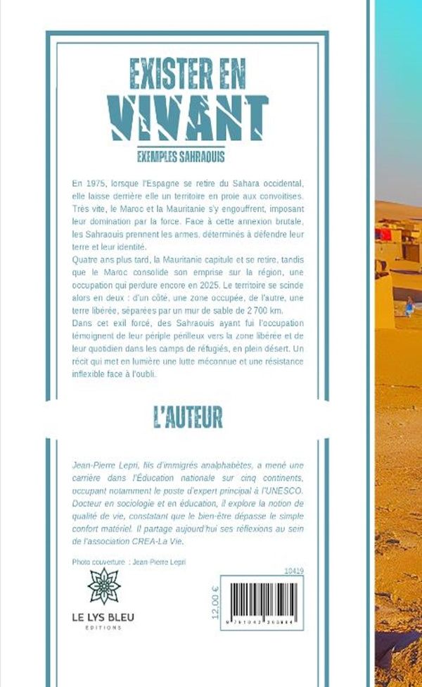 Quatrième de couverture de « Exister en vivant : exemples sahraouis »